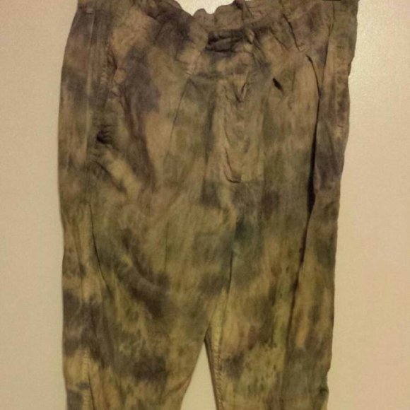 Etoile Isabel Marant Linen Pants Camo Loose M - Picture 5 of 10